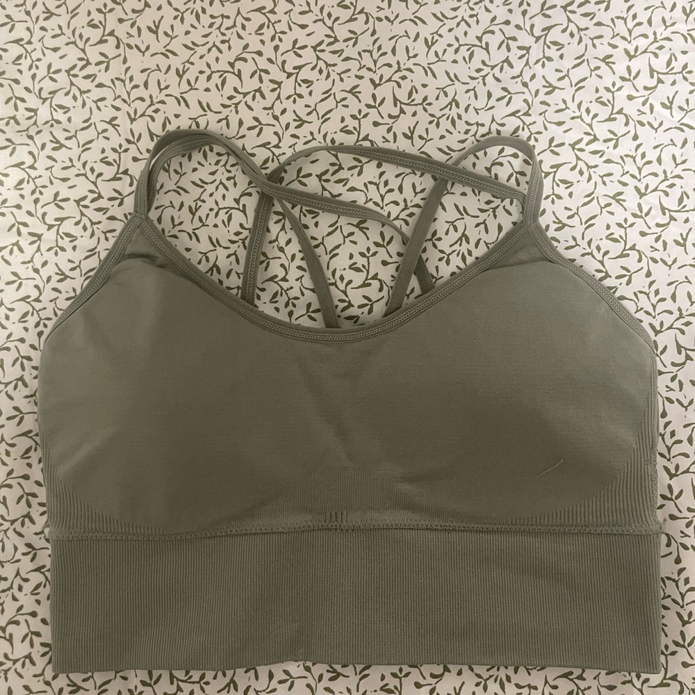 Green sports bra
